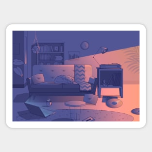 Chill Room: A Lofi Sketch Sticker